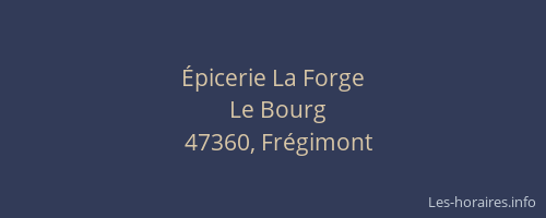 Épicerie La Forge