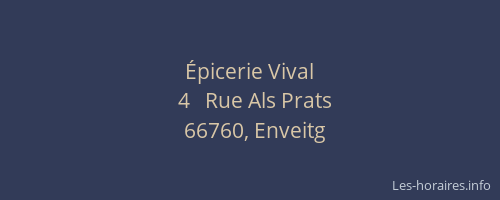 &Eacute;picerie Vival