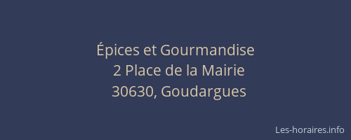 &Eacute;pices et Gourmandise