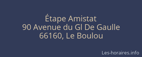 &Eacute;tape Amistat