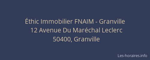 Éthic Immobilier FNAIM - Granville