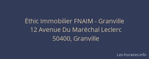 &Eacute;thic Immobilier FNAIM - Granville