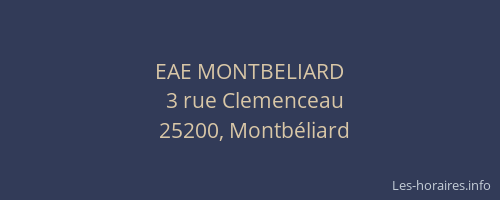 EAE MONTBELIARD