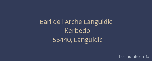 Earl de l'Arche Languidic