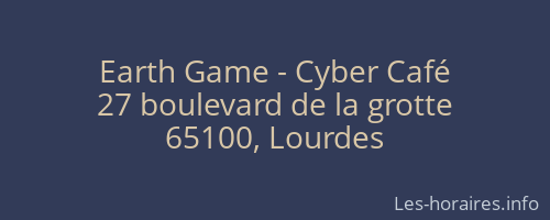 Earth Game - Cyber Café