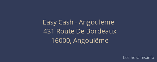 Easy Cash - Angouleme