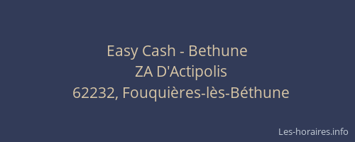 Easy Cash - Bethune