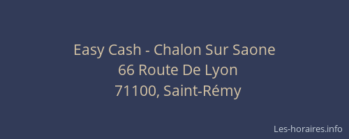 Easy Cash - Chalon Sur Saone