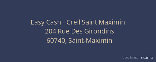 Easy Cash - Creil Saint Maximin