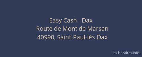 Easy Cash - Dax