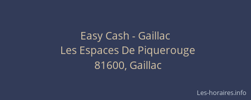 Easy Cash - Gaillac