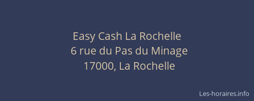 Easy Cash La Rochelle