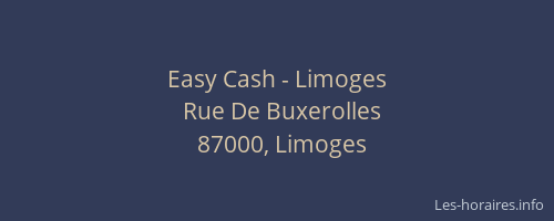Easy Cash - Limoges