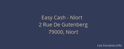 Easy Cash - Niort