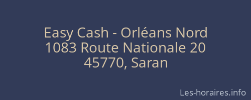 Easy Cash - Orléans Nord
