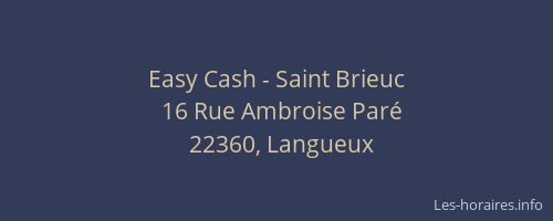 Easy Cash - Saint Brieuc
