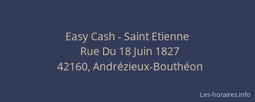 Easy Cash - Saint Etienne