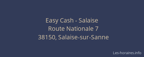 Easy Cash - Salaise