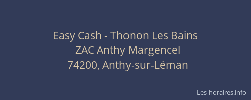 Easy Cash - Thonon Les Bains