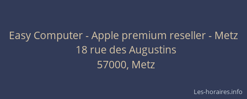 Easy Computer - Apple premium reseller - Metz