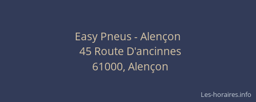 Easy Pneus - Alençon