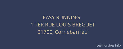 EASY RUNNING