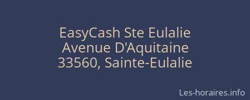 EasyCash Ste Eulalie