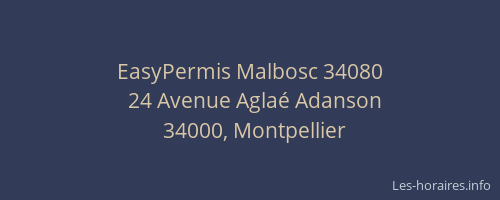 EasyPermis Malbosc 34080