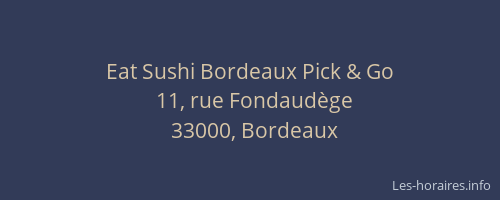 Eat Sushi Bordeaux Pick & Go