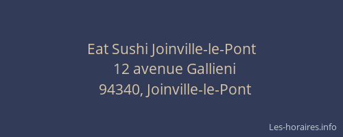 Eat Sushi Joinville-le-Pont