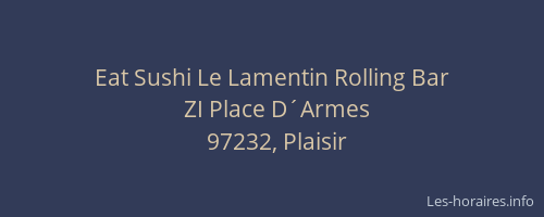 Eat Sushi Le Lamentin Rolling Bar
