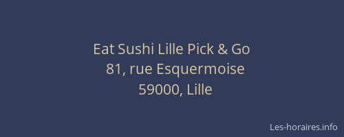 Eat Sushi Lille Pick & Go
