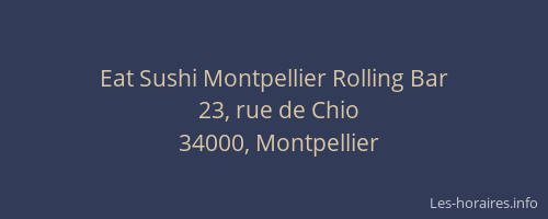 Eat Sushi Montpellier Rolling Bar