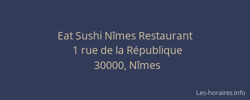 Eat Sushi Nîmes Restaurant