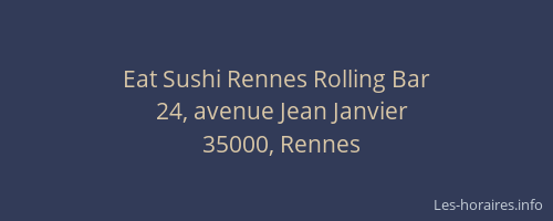Eat Sushi Rennes Rolling Bar