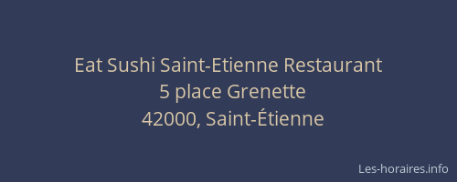 Eat Sushi Saint-Etienne Restaurant
