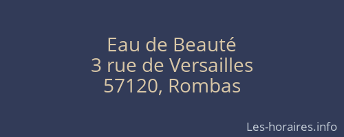 Eau de Beauté