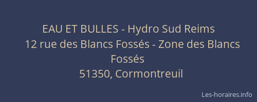 EAU ET BULLES - Hydro Sud Reims