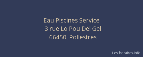 Eau Piscines Service
