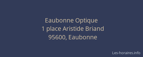 Eaubonne Optique