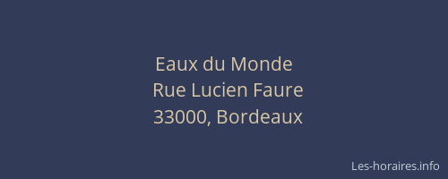 Eaux du Monde