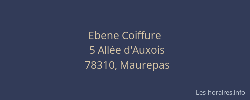 Ebene Coiffure