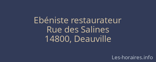 Ebéniste restaurateur
