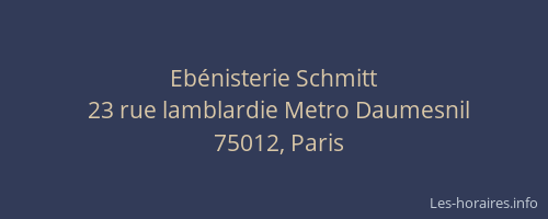 Ebénisterie Schmitt