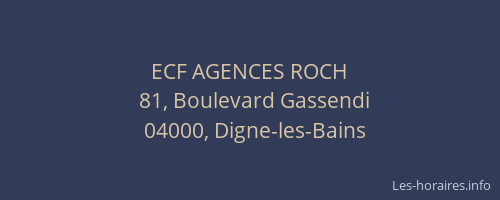 ECF AGENCES ROCH
