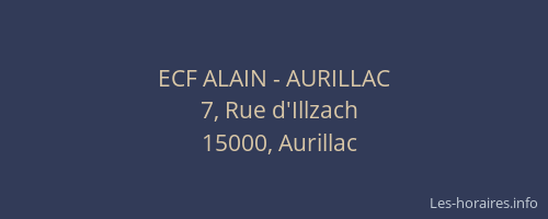 ECF ALAIN - AURILLAC
