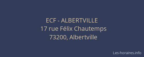 ECF - ALBERTVILLE