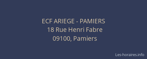 ECF ARIEGE - PAMIERS