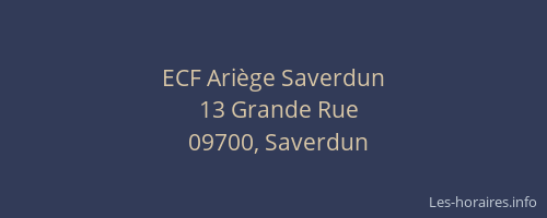 ECF Ariège Saverdun