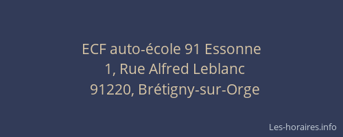 ECF auto-école 91 Essonne